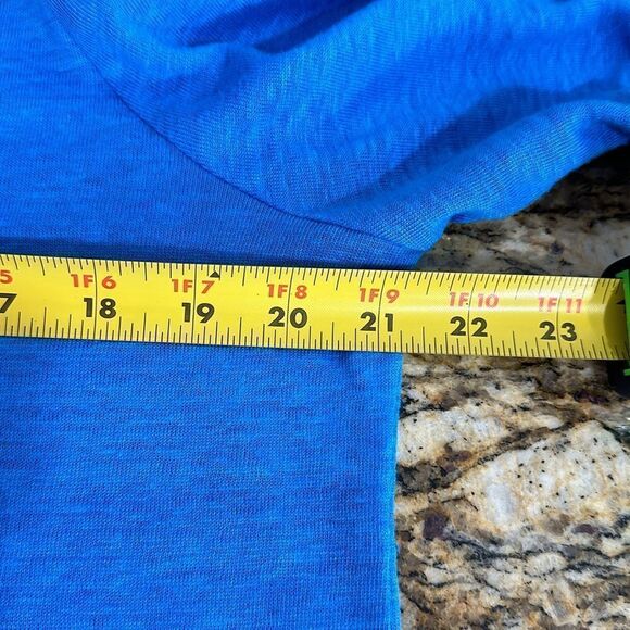 Chico’s Blue Linen 3/4 Sleeves White Embroidery Blouse Top Size L - Picture 6 of 7